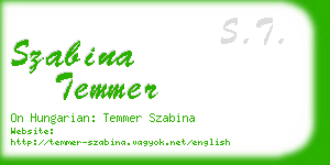 szabina temmer business card